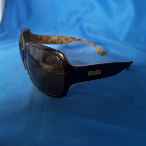 Coach Black Sunglasses with Gold Detail - Picture 5 of 8